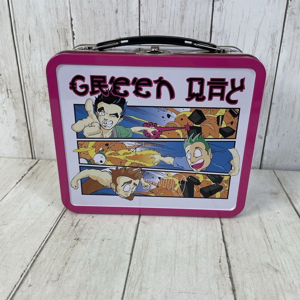 Vintage 2001 Green Day Lunch Box, Japanese Anime Cartoon, Metal Collectible RARE
